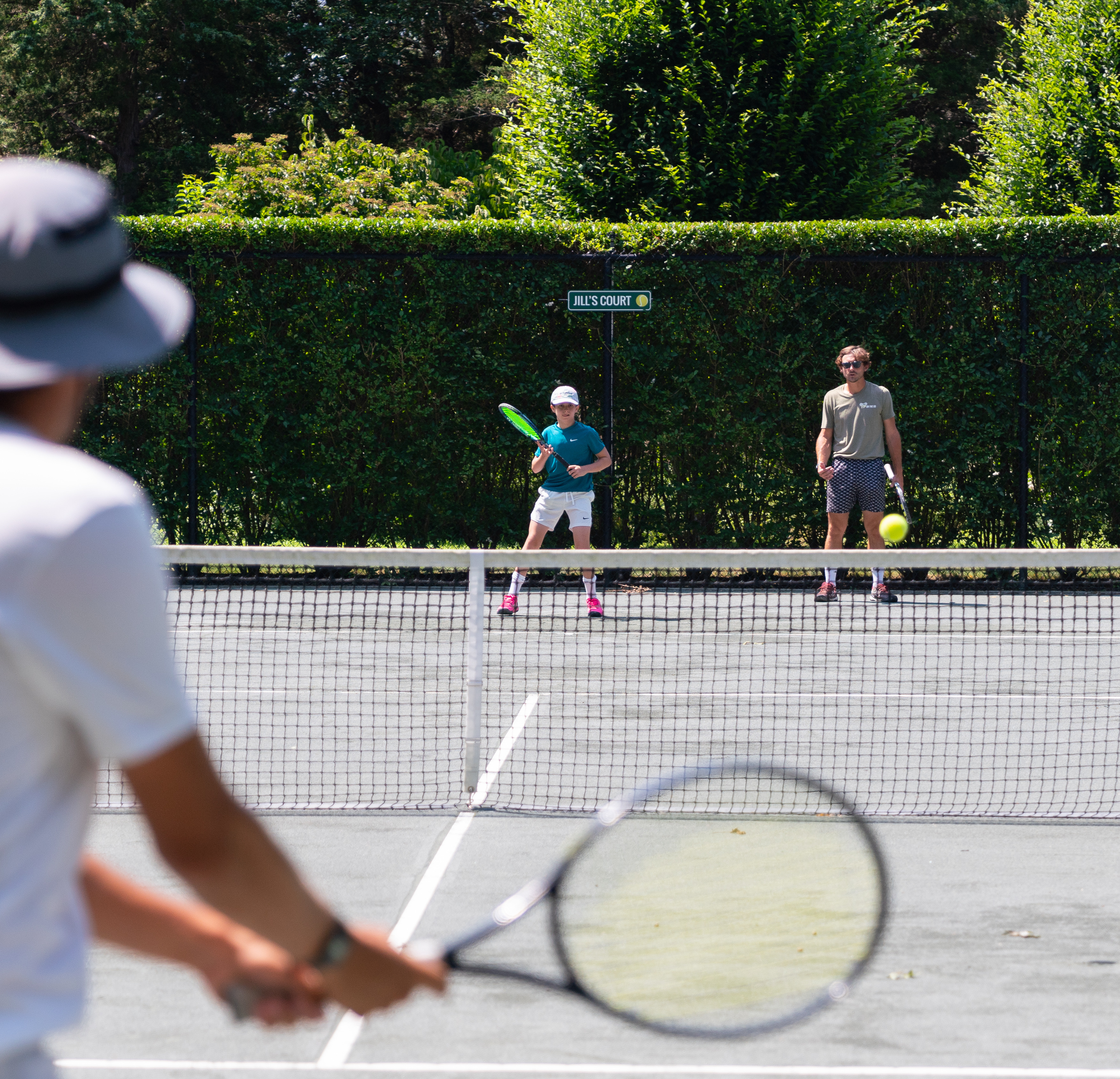 Private tennis coaching at Hamptons home